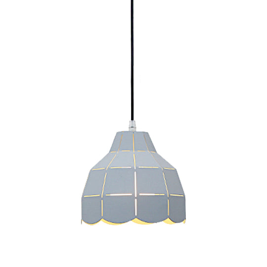 Modern Nordic Metal Pendant Light - Black/Gray/White/Yellow/Blue 1 Foldable Dining Room Hanging Lamp