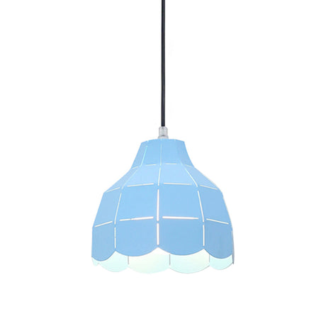 Modern Nordic Metal Pendant Light - Black/Gray/White/Yellow/Blue 1 Foldable Dining Room Hanging Lamp