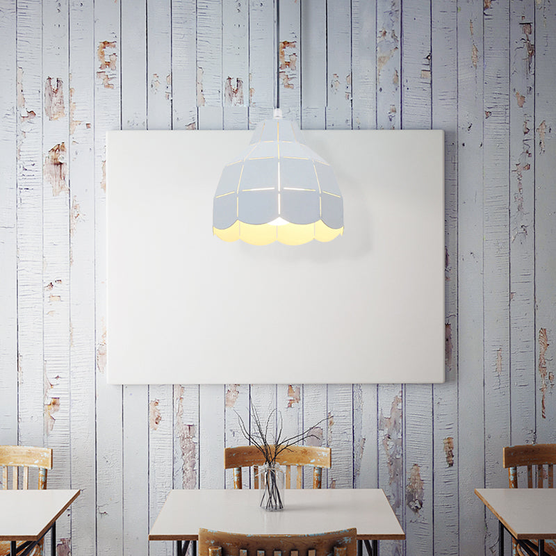 Modern Nordic Metal Pendant Light - Black/Gray/White/Yellow/Blue 1 Foldable Dining Room Hanging Lamp