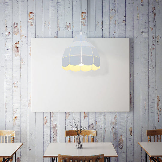Modern Nordic Metal Pendant Light - Black/Gray/White/Yellow/Blue 1 Foldable Dining Room Hanging Lamp