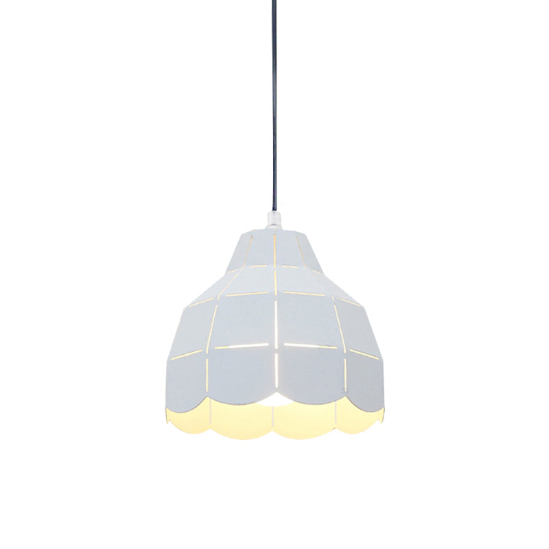 Modern Nordic Metal Pendant Light - Black/Gray/White/Yellow/Blue 1 Foldable Dining Room Hanging Lamp