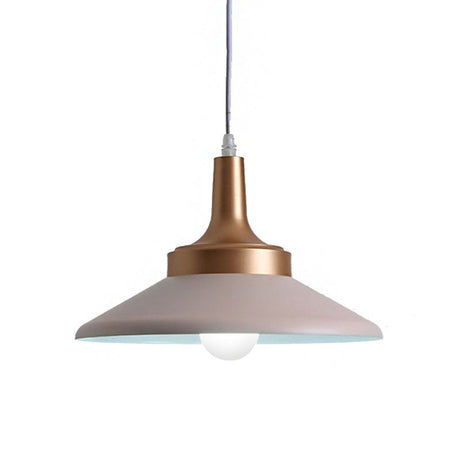 Nordic Style Metal Pendant Lighting - 9.5/14 Width Conic 1-Light Living Room Hanging Ceiling Light