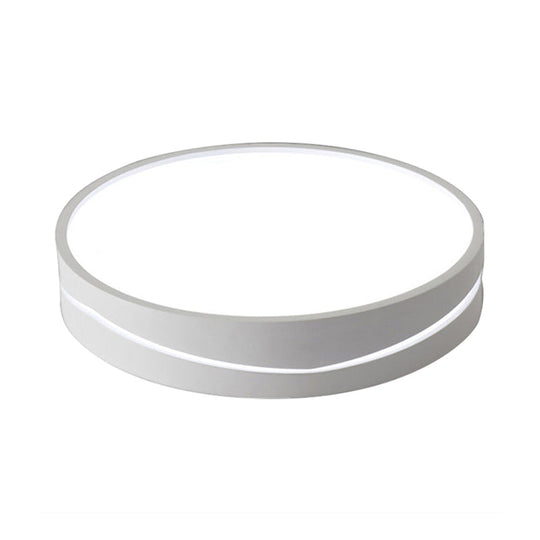 Nordic Drum Ceiling Mounted Led Flush Mount Light 16’/19.5’ Dia With Acrylic Diffuser -