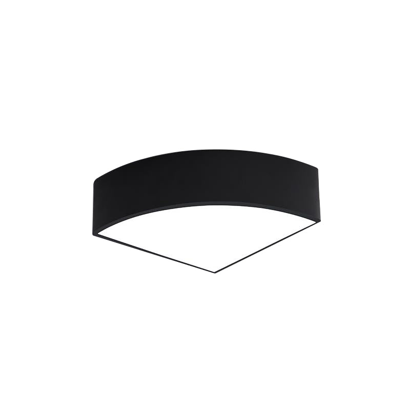 Modern White/Black Sector Flush Led Ceiling Light - Metal Mount 10’/12’/14’ Wide