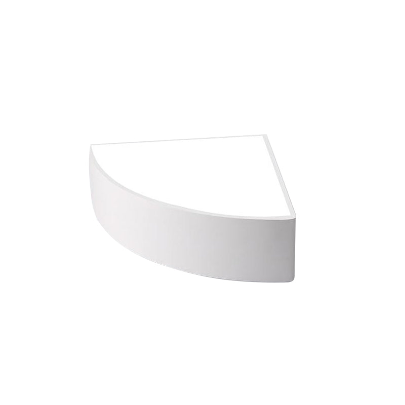Modern White/Black Sector Flush Led Ceiling Light - Metal Mount 10/12/14 Wide