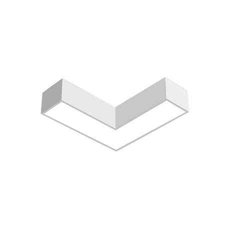 Modern Arrow Metal Flush Mount Led Ceiling Light - 10/14 Wide (White/Black) For Office With Opaline