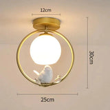Northern Europe Led Corridor Bird Ceiling Lamp
