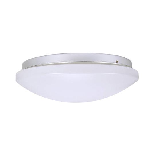 Minimalist Circular White Ceiling Light Fixture With Acrylic Shade - Sizes Available
