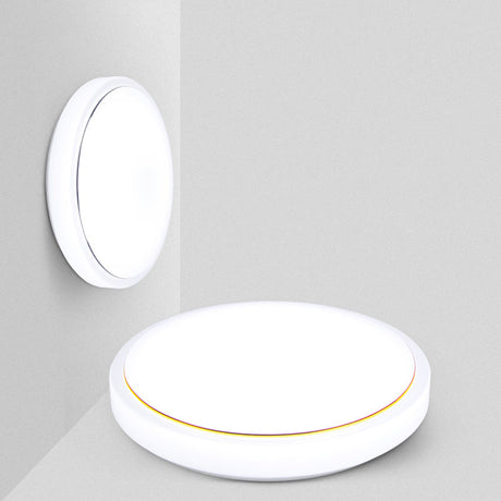 Metal Led Ceiling Light Fixture With Acrylic Shade For Hallway - Warm/White 7.5’/9’/12’ Dia