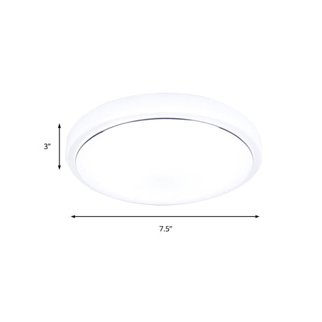 Metal Led Ceiling Light Fixture With Acrylic Shade For Hallway - Warm/White 7.5/9/12 Dia