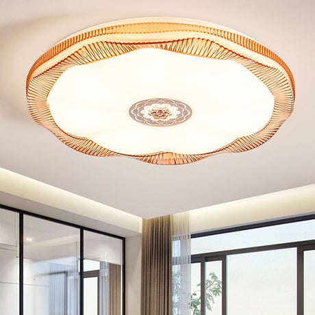Blooming Flush Mount Ceiling Light For Bedroom Modern Acrylic Shade White/Blue/Gold Warm/White –