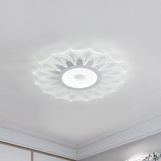 Contemporary Ultra Thin Led Flush Mount Ceiling Light Fixture For Bedroom - Clear Acrylic
