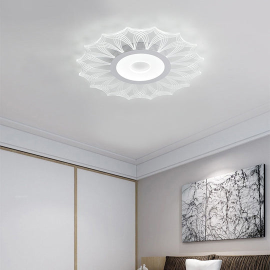 Contemporary Ultra Thin Led Flush Mount Ceiling Light Fixture For Bedroom - Clear Acrylic
