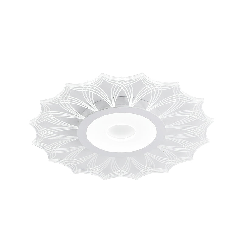 Contemporary Ultra Thin Led Flush Mount Ceiling Light Fixture For Bedroom - Clear Acrylic