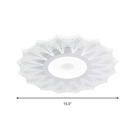 Contemporary Ultra Thin Led Flush Mount Ceiling Light Fixture For Bedroom - Clear Acrylic