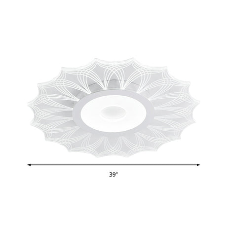 Contemporary Ultra Thin Led Flush Mount Ceiling Light Fixture For Bedroom - Clear Acrylic