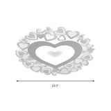 White Heart Shaped Led Flush Mount Ceiling Light For Bedroom 18’/23.5’ Dia