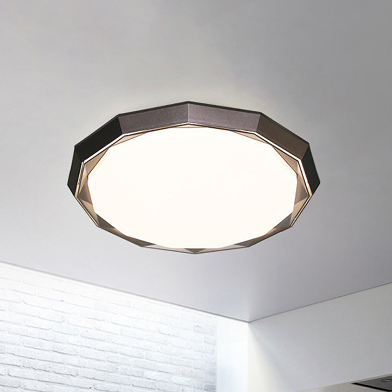 Flush Led Bedroom Ceiling Mount Light With Acrylic Frosted Diffuser - Brown 16’/19.5’ Dia