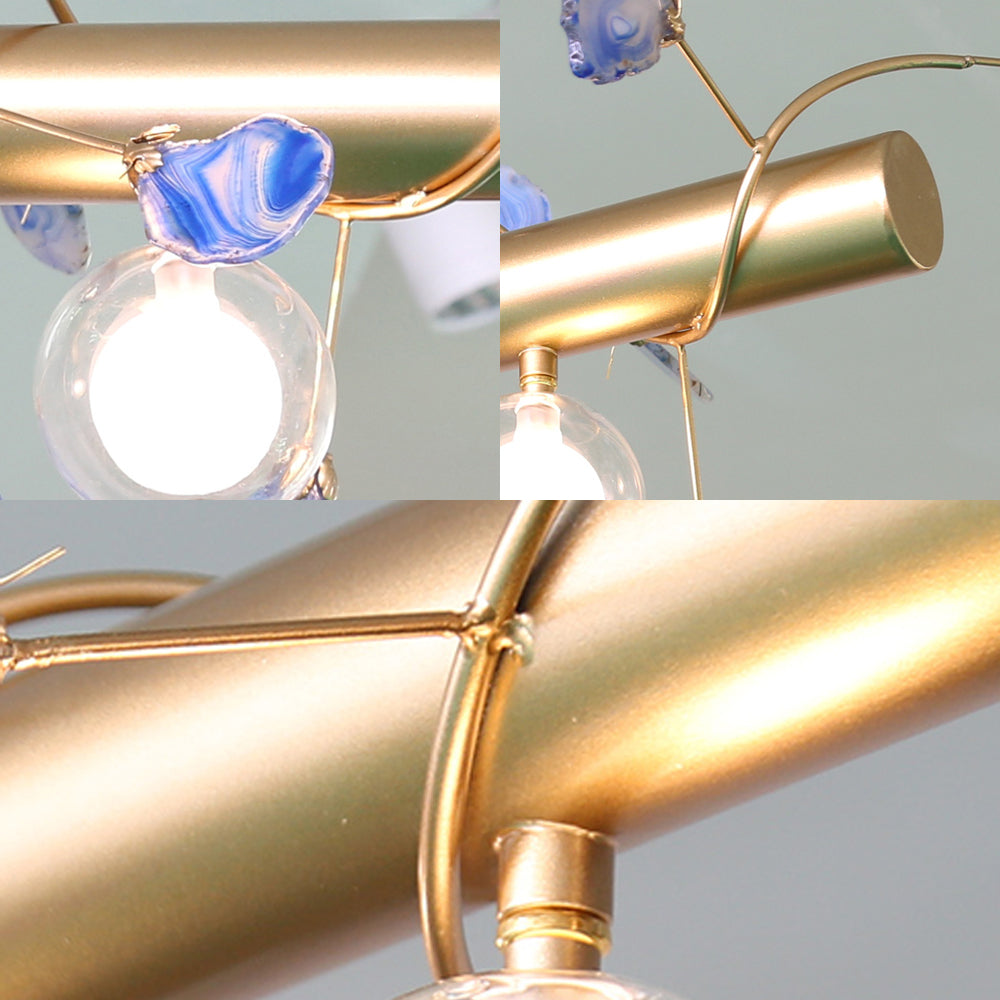 Contemporary 3-Light Ceiling Pendant With Vibrant Colored Glass Shade