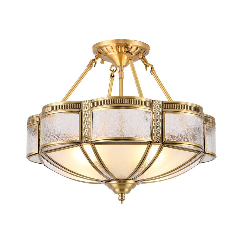 Blossom Ceiling Light Fixture - Traditional Style 14’/18’ Wide 3/4 Bulbs Frosted Glass Pattern