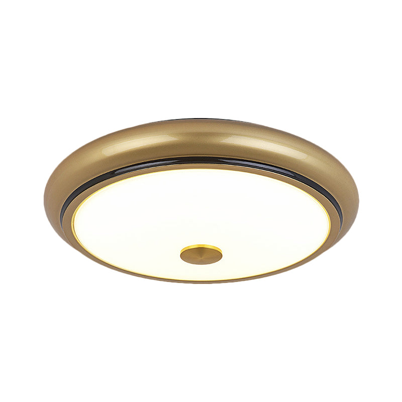 Traditional Circular Led Flush Mount Ceiling Light Fixture - 13’/16’/19.5’ Wide Black/Gold
