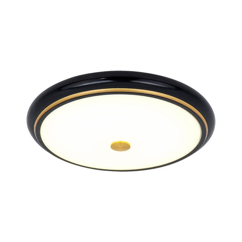 Traditional Circular Led Flush Mount Ceiling Light Fixture - 13’/16’/19.5’ Wide Black/Gold