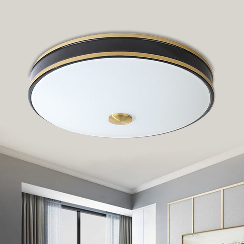 Black/Gold Round Led Flush Mount Ceiling Light - 12’/19’/15.5’ Diameter Perfect For Bedrooms