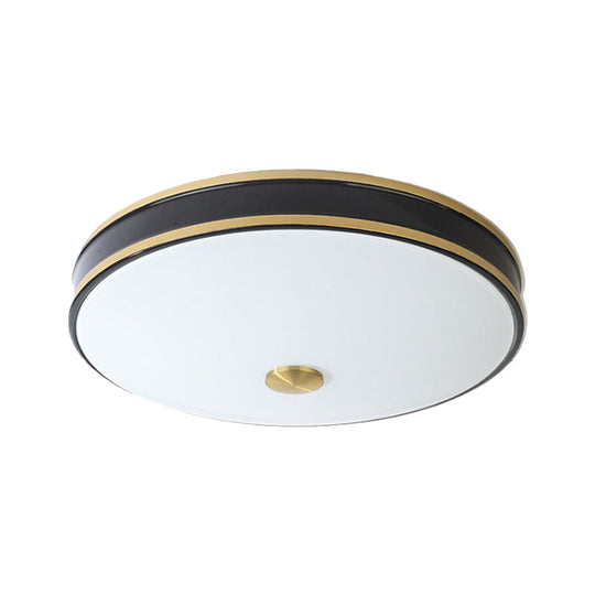 Black/Gold Round Led Flush Mount Ceiling Light - 12/19/15.5 Diameter Perfect For Bedrooms And