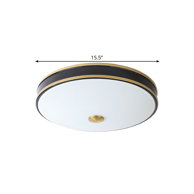 Black/Gold Round Led Flush Mount Ceiling Light - 12’/19’/15.5’ Diameter Perfect For Bedrooms