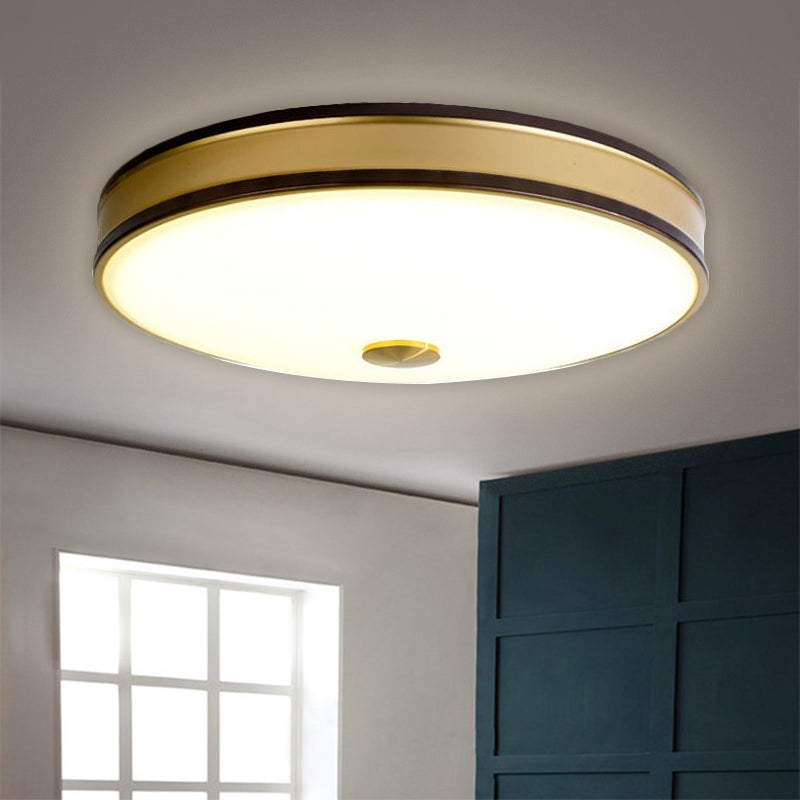 Black/Gold Round Led Flush Mount Ceiling Light - 12/19/15.5 Diameter Perfect For Bedrooms And