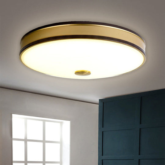 Black/Gold Round Led Flush Mount Ceiling Light - 12/19/15.5 Diameter Perfect For Bedrooms And