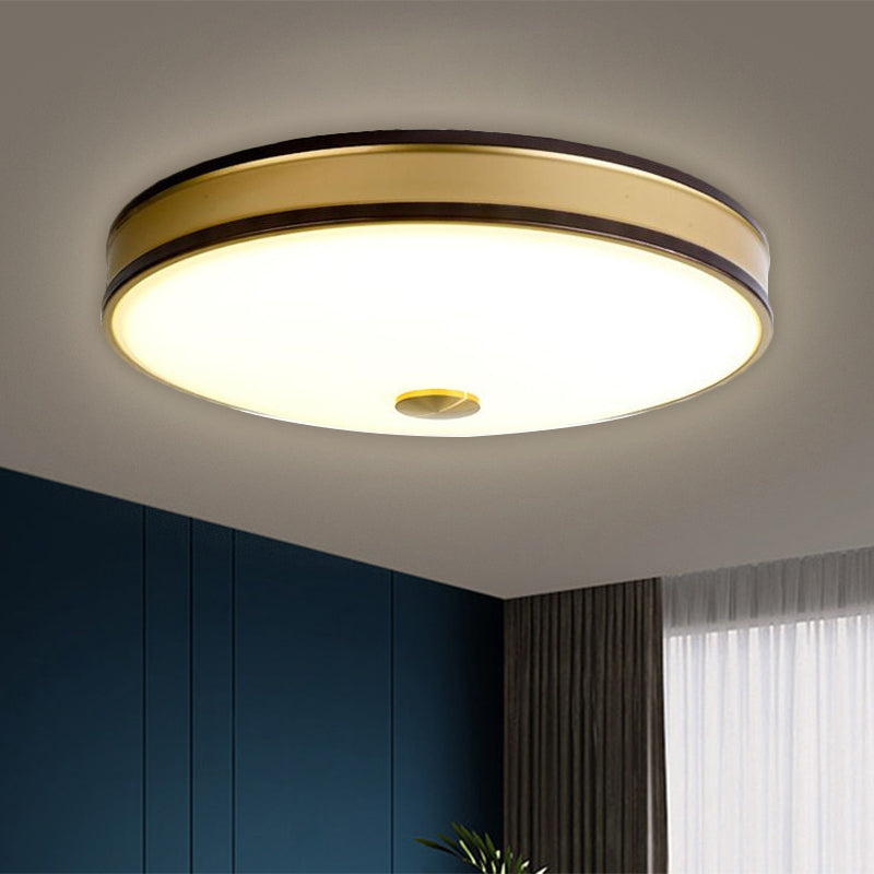 Black/Gold Round Led Flush Mount Ceiling Light - 12/19/15.5 Diameter Perfect For Bedrooms And