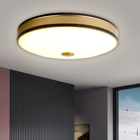 Black/Gold Round Led Flush Mount Ceiling Light - 12/19/15.5 Diameter Perfect For Bedrooms And