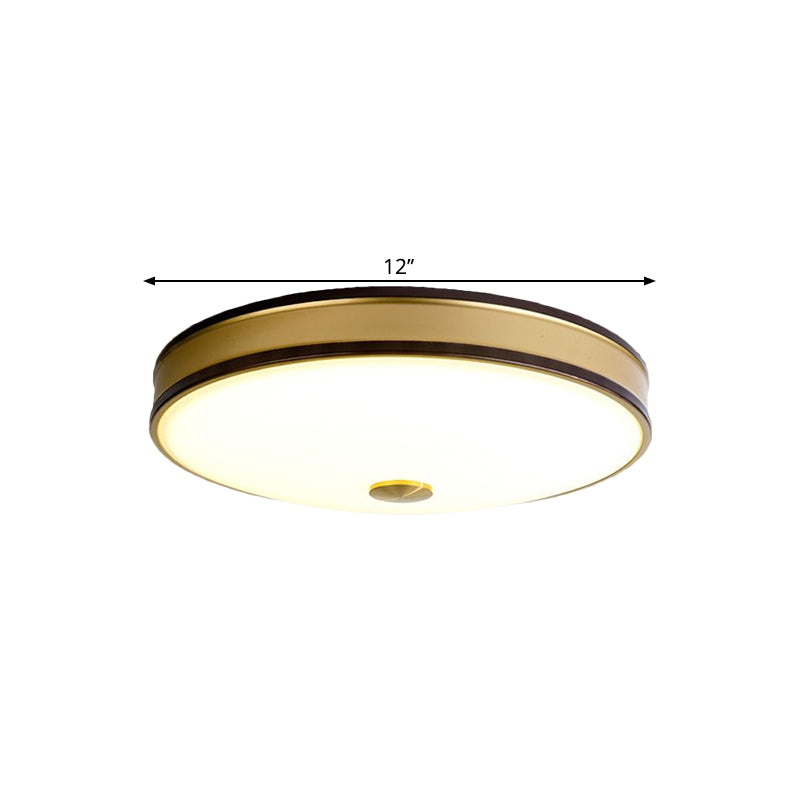 Black/Gold Round Led Flush Mount Ceiling Light - 12’/19’/15.5’ Diameter Perfect For Bedrooms
