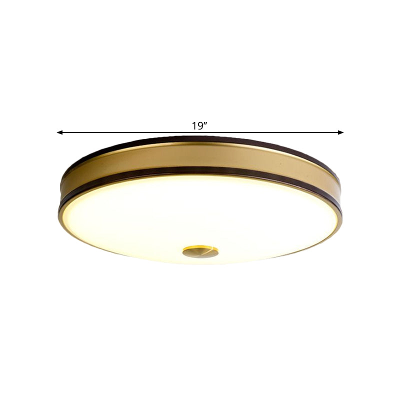 Black/Gold Round Led Flush Mount Ceiling Light - 12’/19’/15.5’ Diameter Perfect For Bedrooms