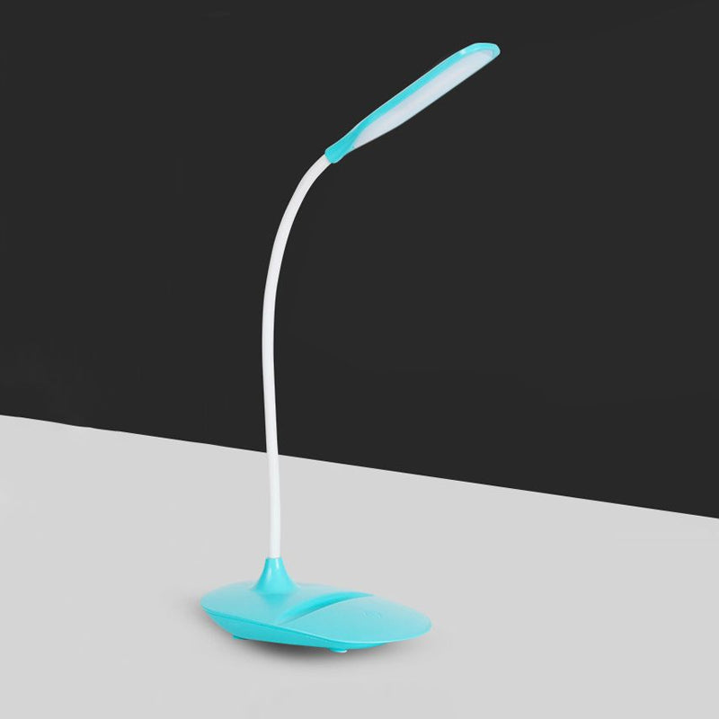 Contemporary Blue/Pink/White Led Desk Lamp Stylish Plastic Table For Bedside Study