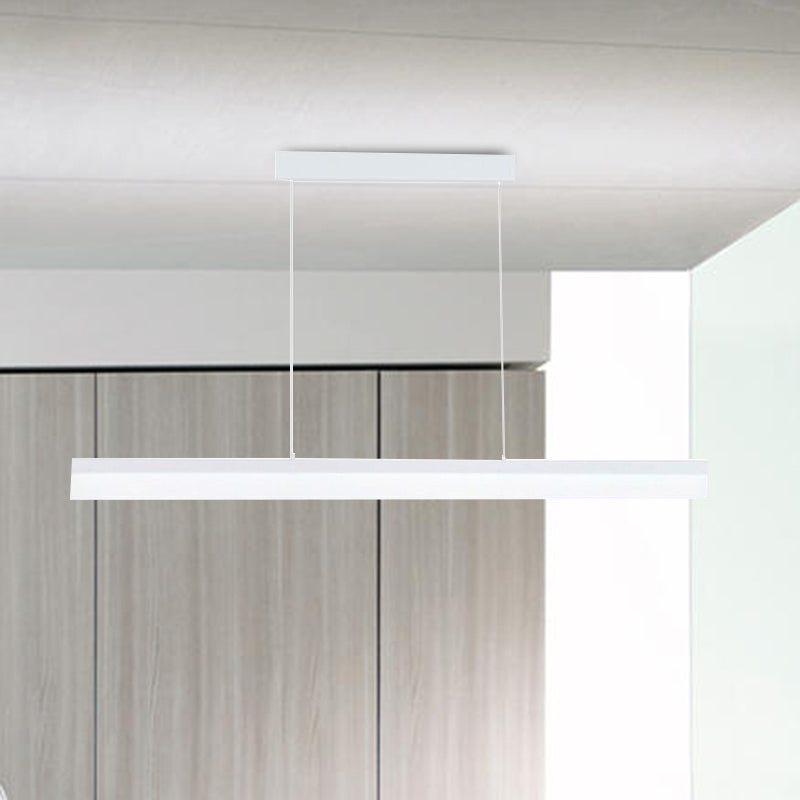Sleek Black/White/Brown Linear Pendant Led Light In Warm/White/Natural 31.5’/39’/47’ Wide