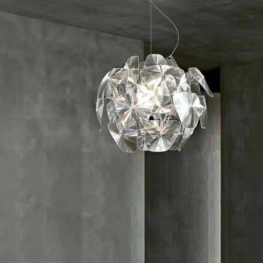 Modern Acrylic Globe Pendant Light - Clear Ceiling Lamp (24’/28.5’/43’ Wide)