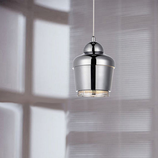 Modern Black/White/Chrome Jar Pendant Ceiling Light - Stylish Iron Hanging