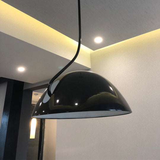 Contemporary Black/White Metal Pendant Light For Dining Room