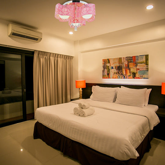 Modernist Crystal Ceiling Lamp With Etched Flower Design 3/5 Lights Opal Glass Ball Shade