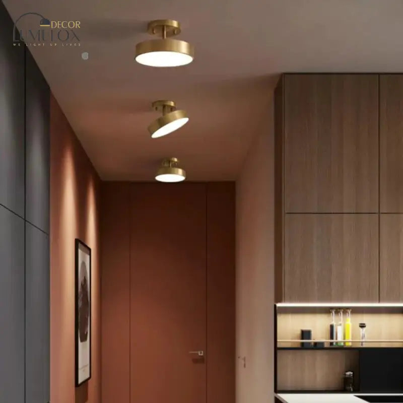 Creative Aisle Light Corridor Stairs Full Copper Lamp Ceiling