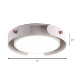 15’/19’ Minimalist Led Flush Ceiling Light With Acrylic Shade - White Round Lamp Warm/White