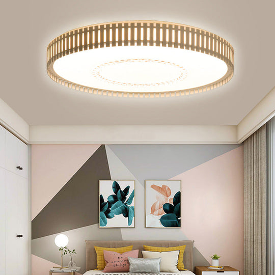 White Round Led Acrylic Flush Mount Ceiling Lamp - Simple And Versatile Lighting Fixture In