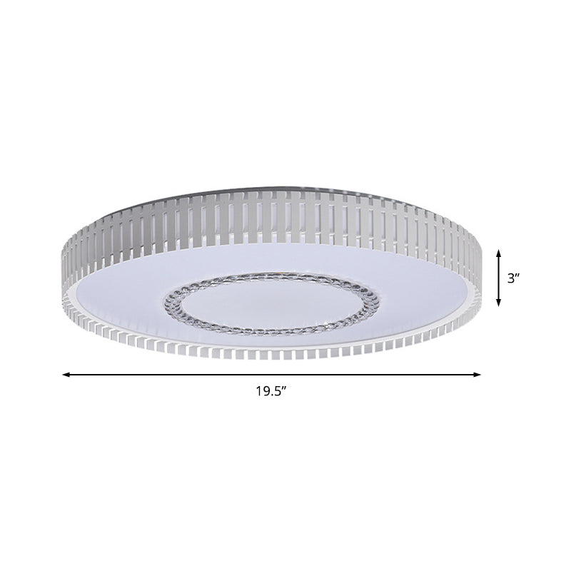 White Round Led Acrylic Flush Mount Ceiling Lamp - Simple And Versatile Lighting Fixture In