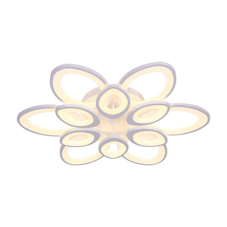 Led Flush Mount Ceiling Light With Acrylic Shade And 4/5/8 Lights In Warm/White/Natural