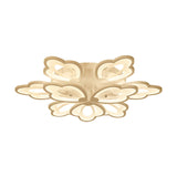Modern Floral Led Ceiling Light With Acrylic Shade And 3/5/9 Lights In White/Warm/Natural Tone -