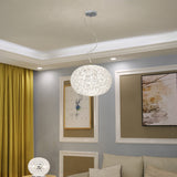 Contemporary Led Crystal Hanging Ceiling Light For Dining Room Clear / 12