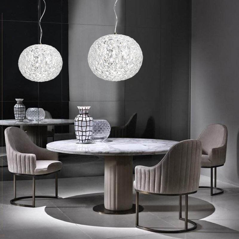 Contemporary Led Crystal Hanging Ceiling Light For Dining Room