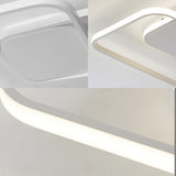 Modern Led Square Flush Ceiling Light In White/Black/Gold For Bedroom Acrylic Design Warm/White